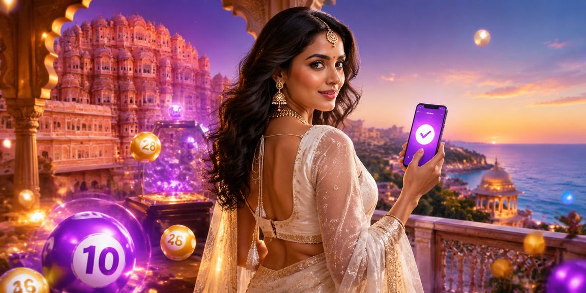 Jaipur Hawa Mahal lottery scene with saree design